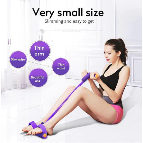 Heavy Duty Peddle Puller Tummy Trimmer Exercise Fitness Band with Strong 4 Tubes for Improving Weight Body Posture Waist
